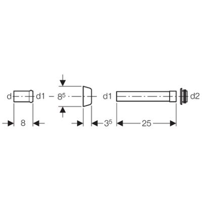 Króciec dopływowy 118026111 Geberit
