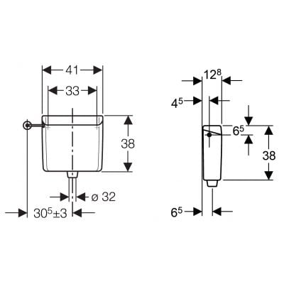 Spłuczka 123701111 Geberit