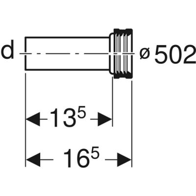 Króciec odpływowy 152608461 Geberit