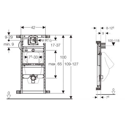 Stelaż podtynkowy do pisuaru 457611001 Geberit Kombifix