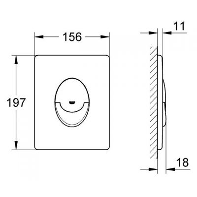Przycisk spłukujący do wc 38505P00 Grohe Skate