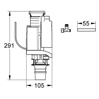 Wyposażenie dodatkowe stelaża 38735000 Grohe