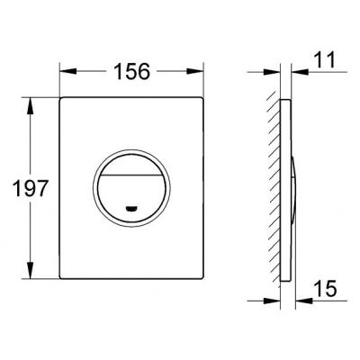Przycisk spłukujący do wc 38765000 Grohe Nova