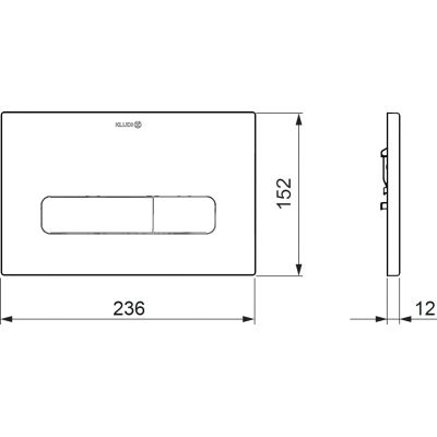 Przycisk spłukujący do wc czarny 30PP0139 Kludi Unifix