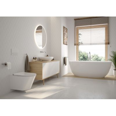 Wanna wolnostojąca 170x78 cm owalna biała 12001000 Oltens Stora