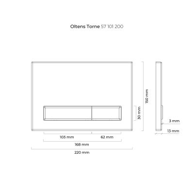 Przycisk spłukujący do wc chrom mat 57101200 Oltens Torne