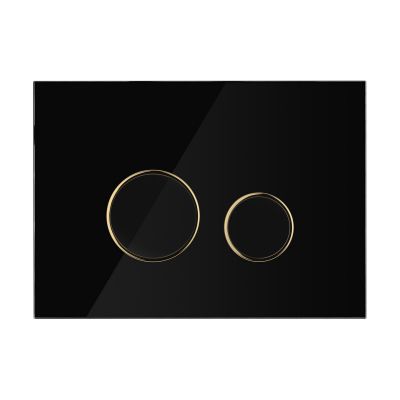 Przycisk spłukujący do wc czarny/złoty mat/czarny 57203300 Oltens Lule