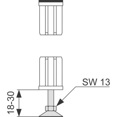 Mocowanie stelaża 9140000 Tece Profil