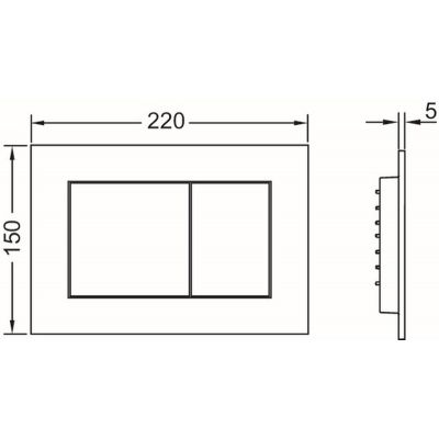 Przycisk spłukujący do wc 9240405 Tece Now