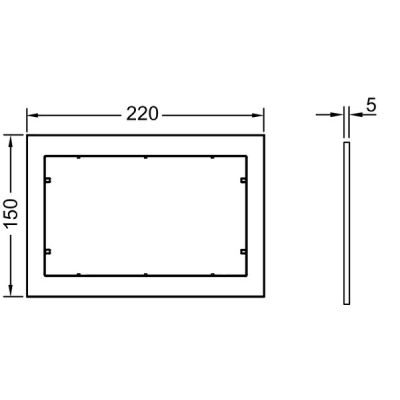 Ramka montażowa przycisku do wc 9240415 Tece Now