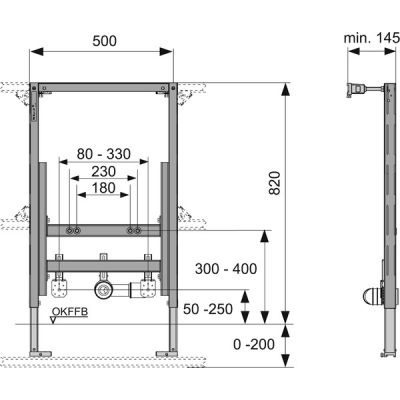 Stelaż podtynkowy do bidetu 9330005 Tece Profil