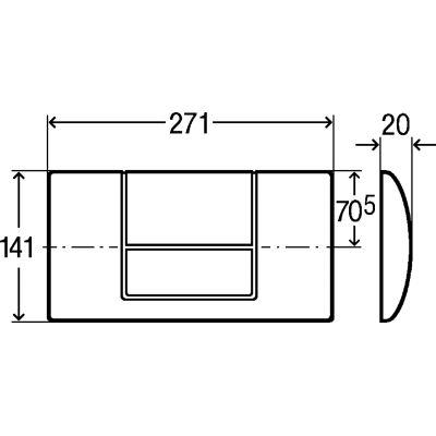 Przycisk spłukujący do wc biały 449001 Viega