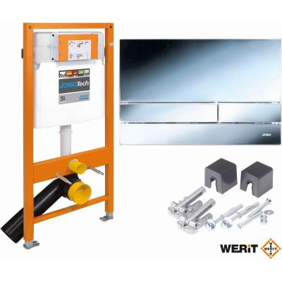 Stelaż podtynkowy z przyciskiem spłukującym do miski wc wiszącej 103000000010 Werit JOMOTech