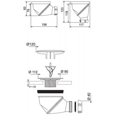 Syfon S904006 Cersanit Tako