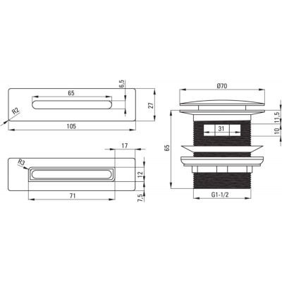 Deante KYYF10B korek do wanny