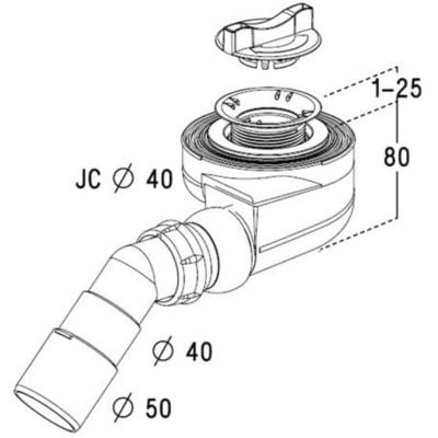 Syfon do brodzika 5SL1 Radaway