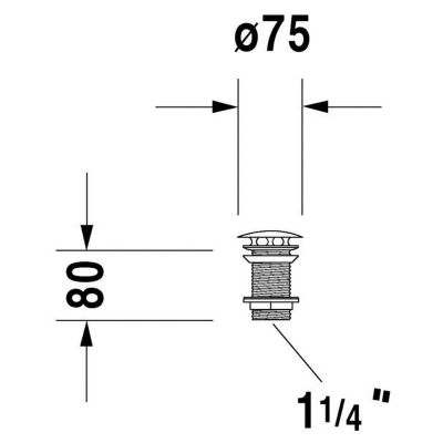 Duravit 0050381000 korek do umywalki