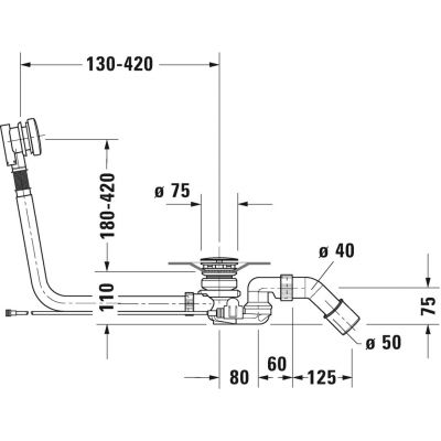 Duravit Quadroval 791226000001000 syfon do wanny