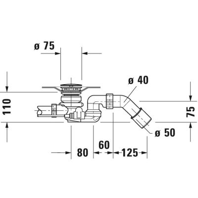 Duravit Quadroval 791226000001000 syfon do wanny
