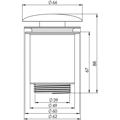 Korek do umywalki RE090000026600 Elita Terra