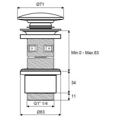Excellent ARIN148501BL korek do umywalki