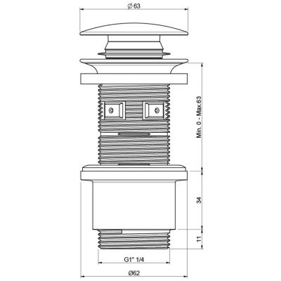 Excellent ARIN148501CR korek do umywalki