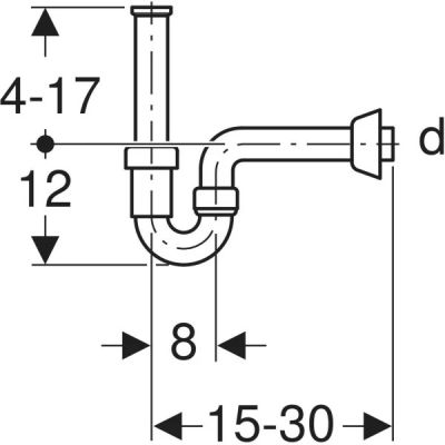 Syfon do umywalki rurowy biały 151100111 Geberit