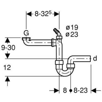 Syfon zlewozmywakowy 152885111 Geberit