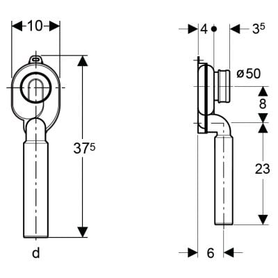 Syfon do pisuaru 152951111 Geberit