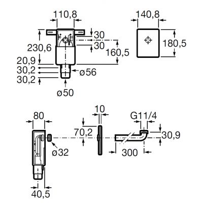 Syfon do umywalki biały A506403207 Roca Access Dostępna Łazienka