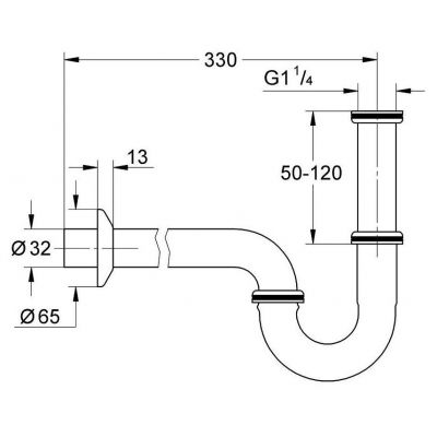 Syfon do bidetu 28961000 Grohe