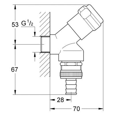 Zawór ścienny starlight chrome 41190000 Grohe