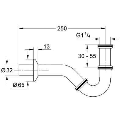 Syfon do bidetu 28946000 Grohe