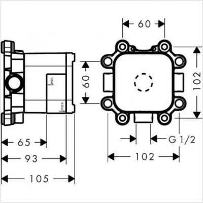 Element podtynkowy do deszczownicy 26909180 Axor LampShower/Nendo