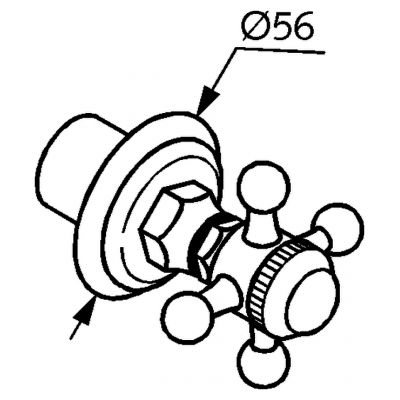 Element zewnętrzny zaworu podtynkowego 518154520 Kludi 1926