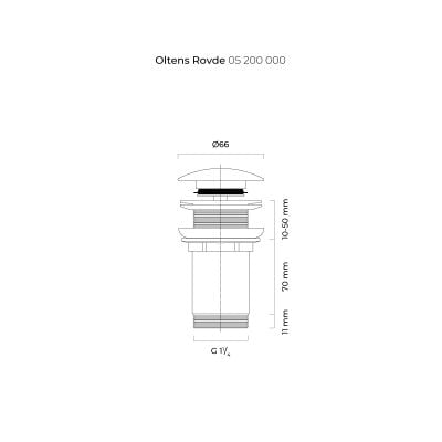 Korek do umywalki biały 05200000 Oltens Rovde