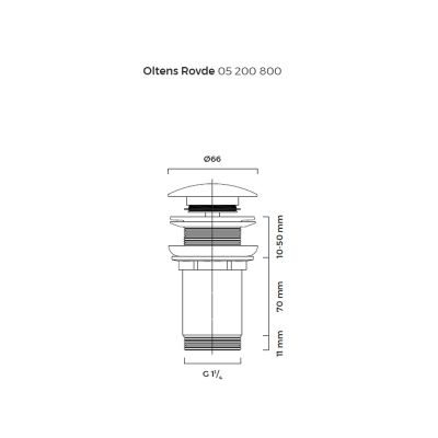 Korek do umywalki złoty połysk 05200800 Oltens Rovde
