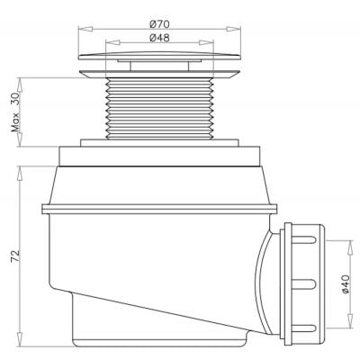 Omnires M+ WB01XORB syfon do wanny
