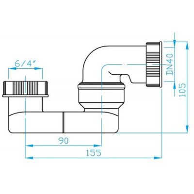 Syfon do wanny biały 72693 Polysan
