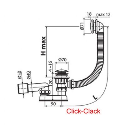 Ravak X01472 syfon do wanny