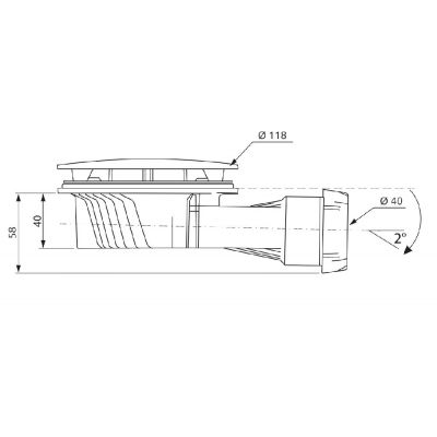 Syfon do brodzika R400P Radaway Slim Plus