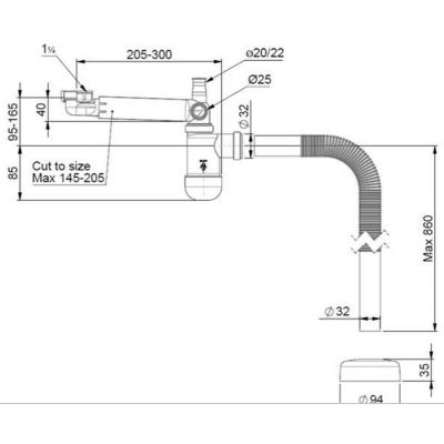 Roca A858B48000 syfon do umywalki rurowy biały