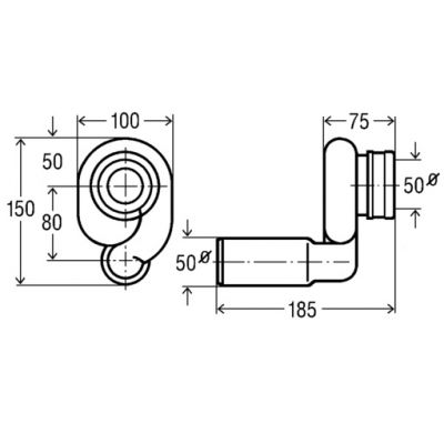 Syfon do pisuaru 492465 Viega