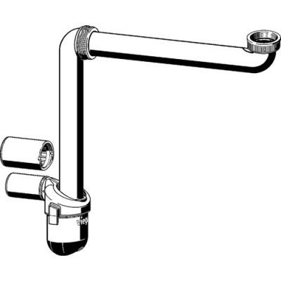 Syfon do umywalki rurowy biały 804688 Viega