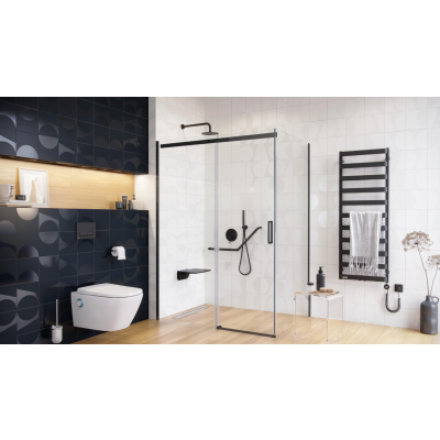 Grzejnik łazienkowy dekoracyjny 137x50 cm czarny GREXME137BL Excellent Meteor