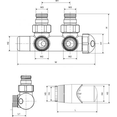 Zestaw termostatyczny biały GREXVO250PWH Excellent Volaro 2.0