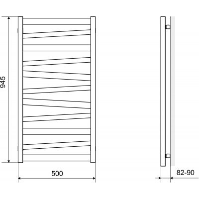 Grzejnik łazienkowy dekoracyjny 95x50 cm biały GREXIT95WH Excellent Italic