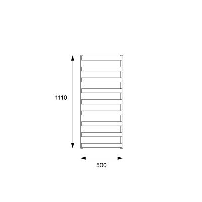 Grzejnik łazienkowy dekoracyjny 111x50 cm czarny GREXME111BL Excellent Meteor
