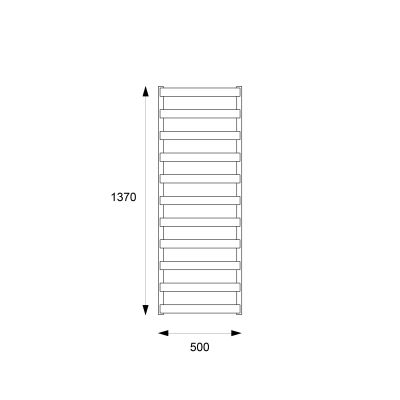 Grzejnik łazienkowy dekoracyjny 137x50 cm czarny GREXME137BL Excellent Meteor