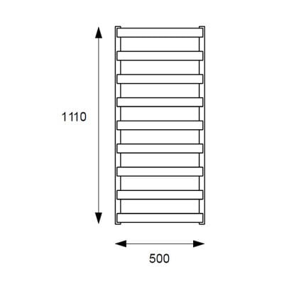 Grzejnik łazienkowy dekoracyjny 111x50 cm biały GREXME111WH Excellent Meteor